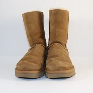 UGG Australia Classic Short Zip Boots – Chestnut Suede – Women’s Size 5